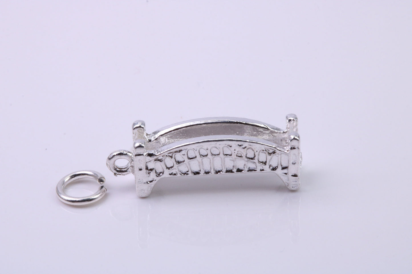 Bridge Charm, Traditional Charm, Made from Solid 925 Grade Sterling Silver, Complete with Attachment Link