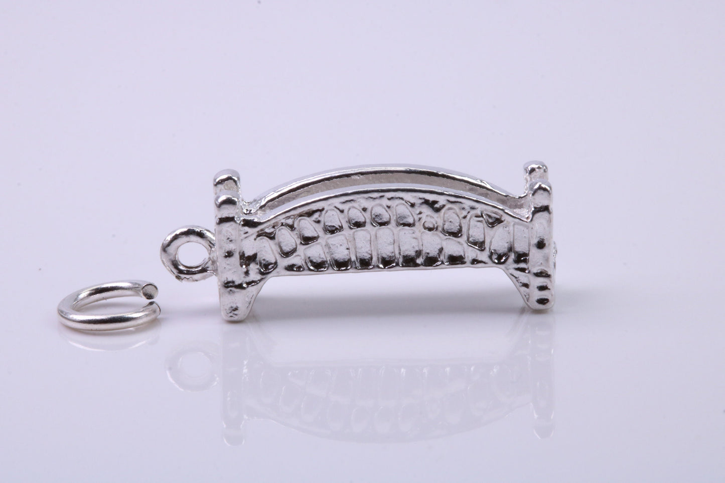 Bridge Charm, Traditional Charm, Made from Solid 925 Grade Sterling Silver, Complete with Attachment Link