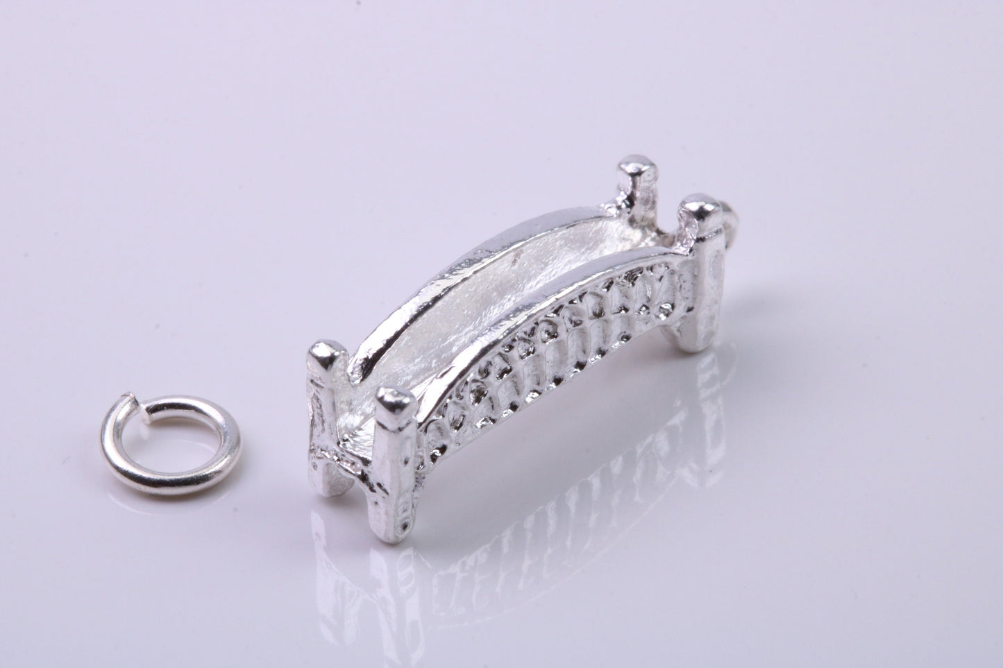 Bridge Charm, Traditional Charm, Made from Solid 925 Grade Sterling Silver, Complete with Attachment Link