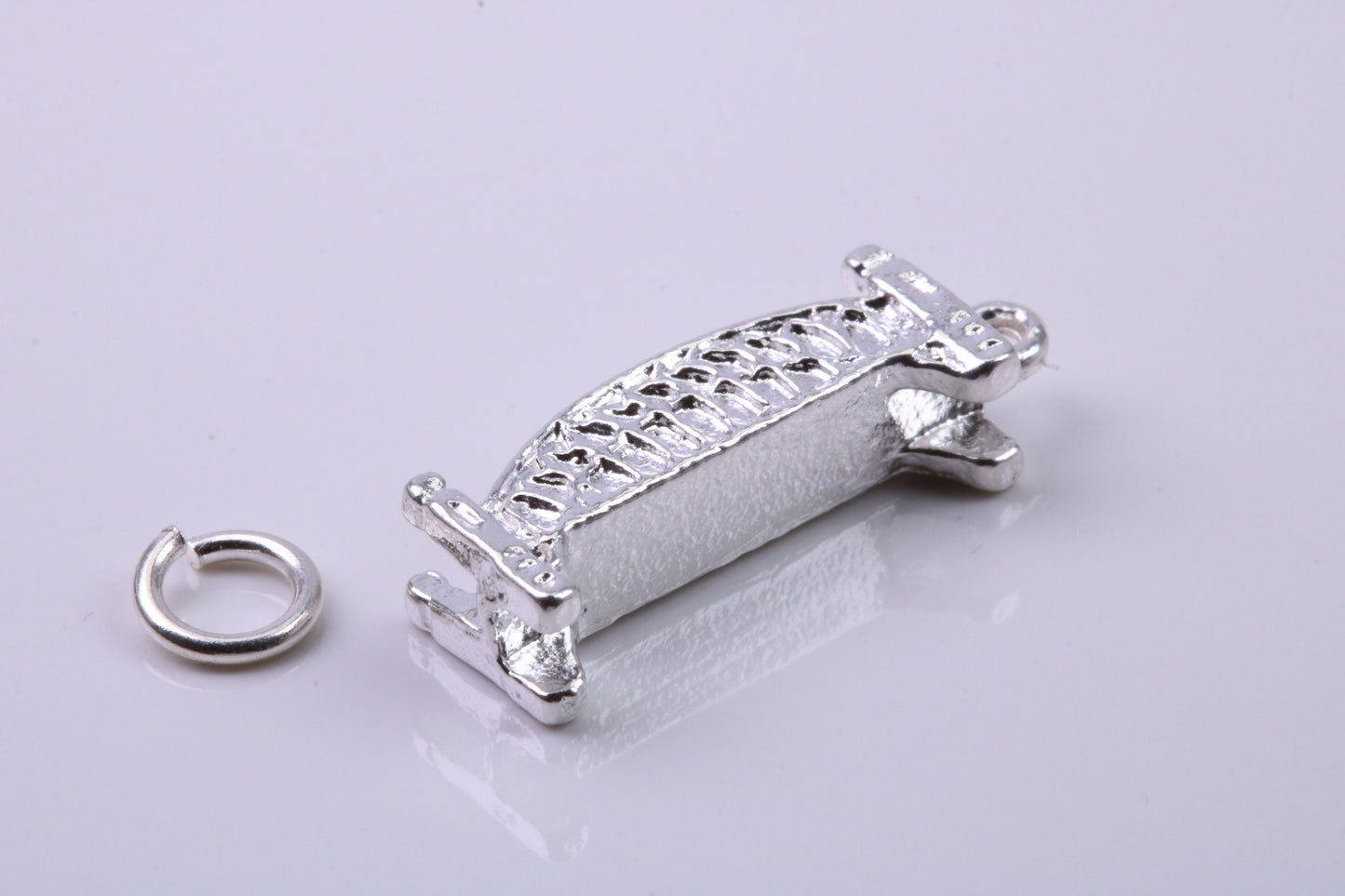 Bridge Charm, Traditional Charm, Made from Solid 925 Grade Sterling Silver, Complete with Attachment Link