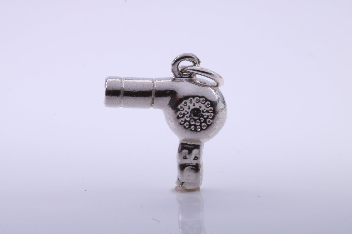 Hair Dryer Charm, Traditional Charm, Made from Solid 925 Grade Sterling Silver, Complete with Attachment Link
