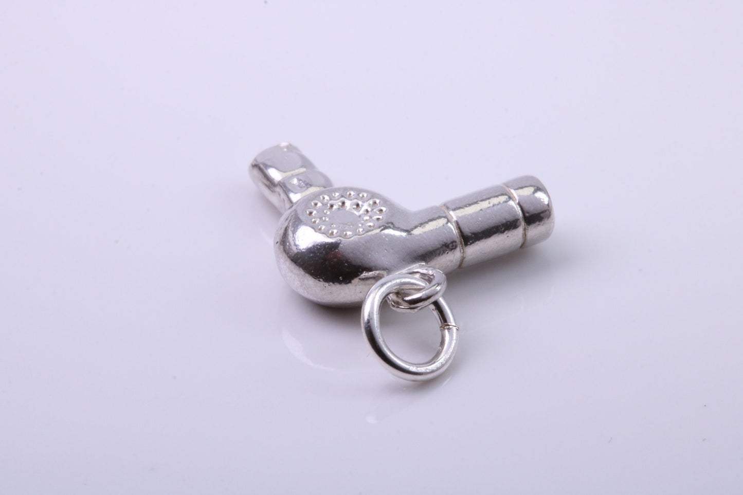 Hair Dryer Charm, Traditional Charm, Made from Solid 925 Grade Sterling Silver, Complete with Attachment Link