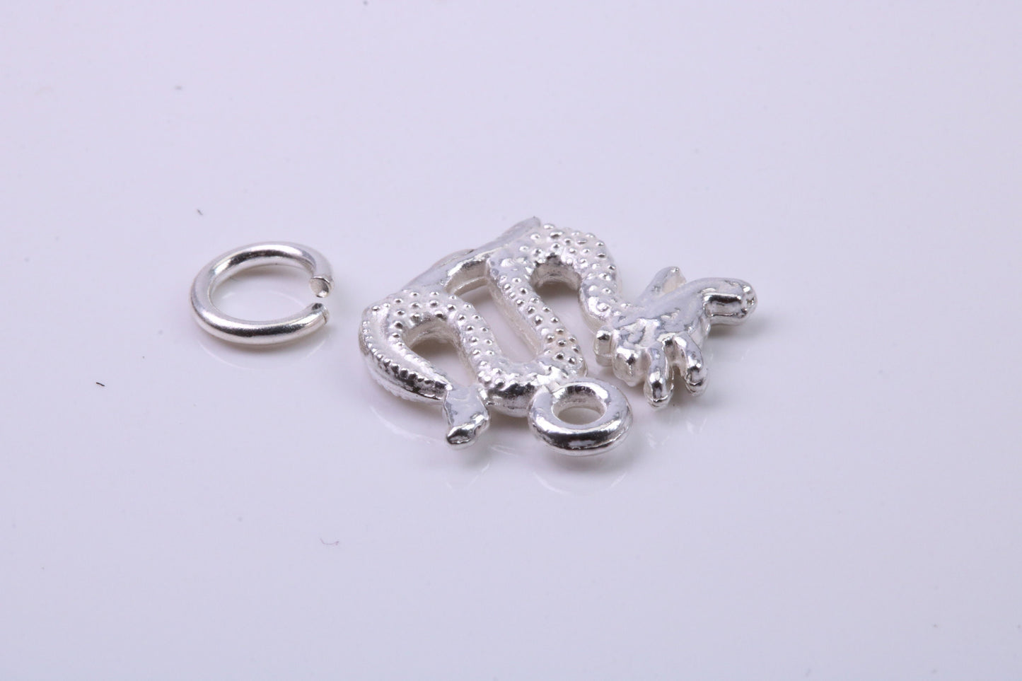 Chinese Dragon Charm, Traditional Charm, Made from Solid 925 Grade Sterling Silver, Complete with Attachment Link