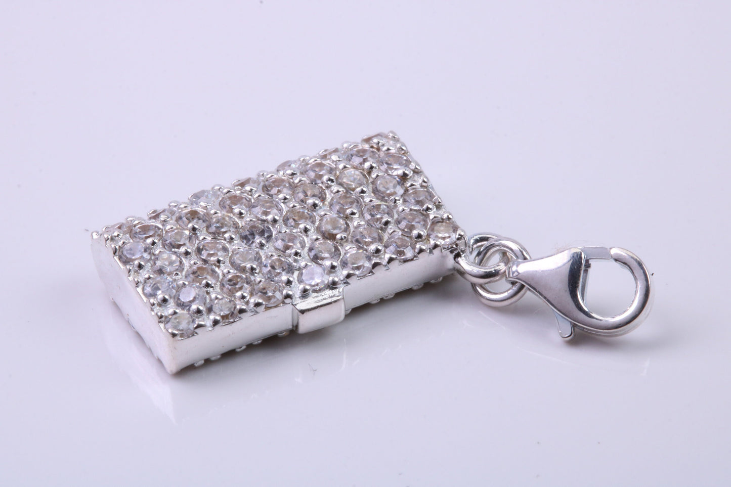 Clutch Bag Charm, Traditional Charm, Made from Solid 925 Grade Sterling Silver, Complete with Attachment Link