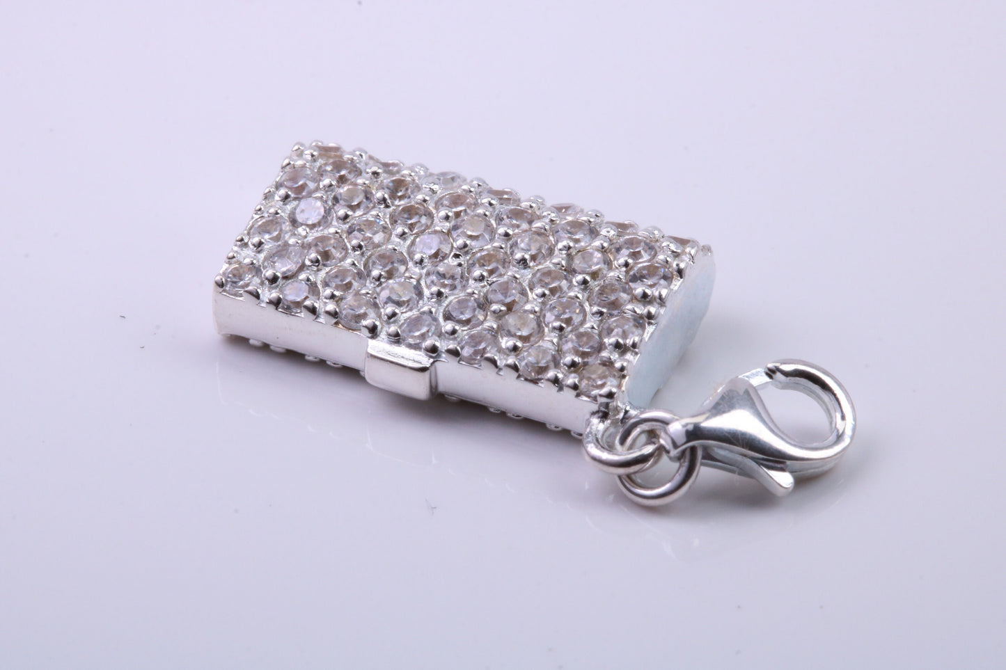 Clutch Bag Charm, Traditional Charm, Made from Solid 925 Grade Sterling Silver, Complete with Attachment Link