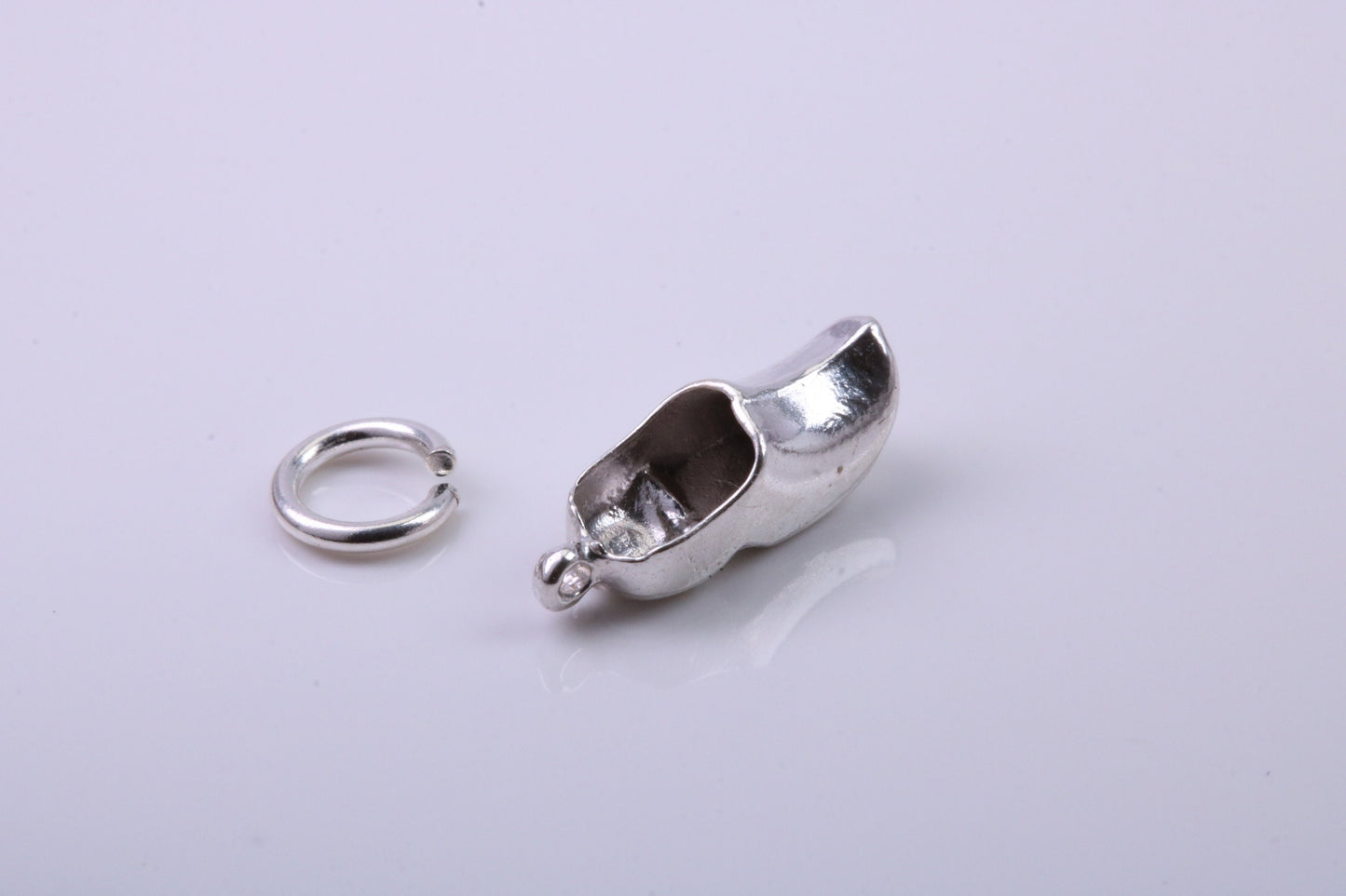 Clog Charm, Traditional Charm, Made from Solid 925 Grade Sterling Silver, Complete with Attachment Link