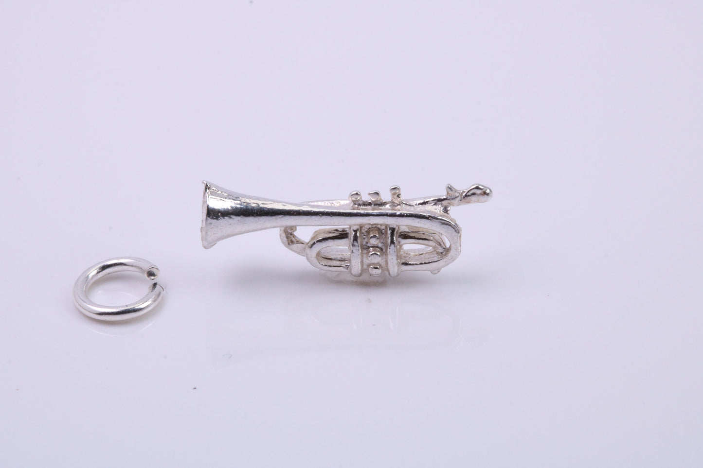 Tuba Charm, Traditional Charm, Made from Solid 925 Grade Sterling Silver, Complete with Attachment Link