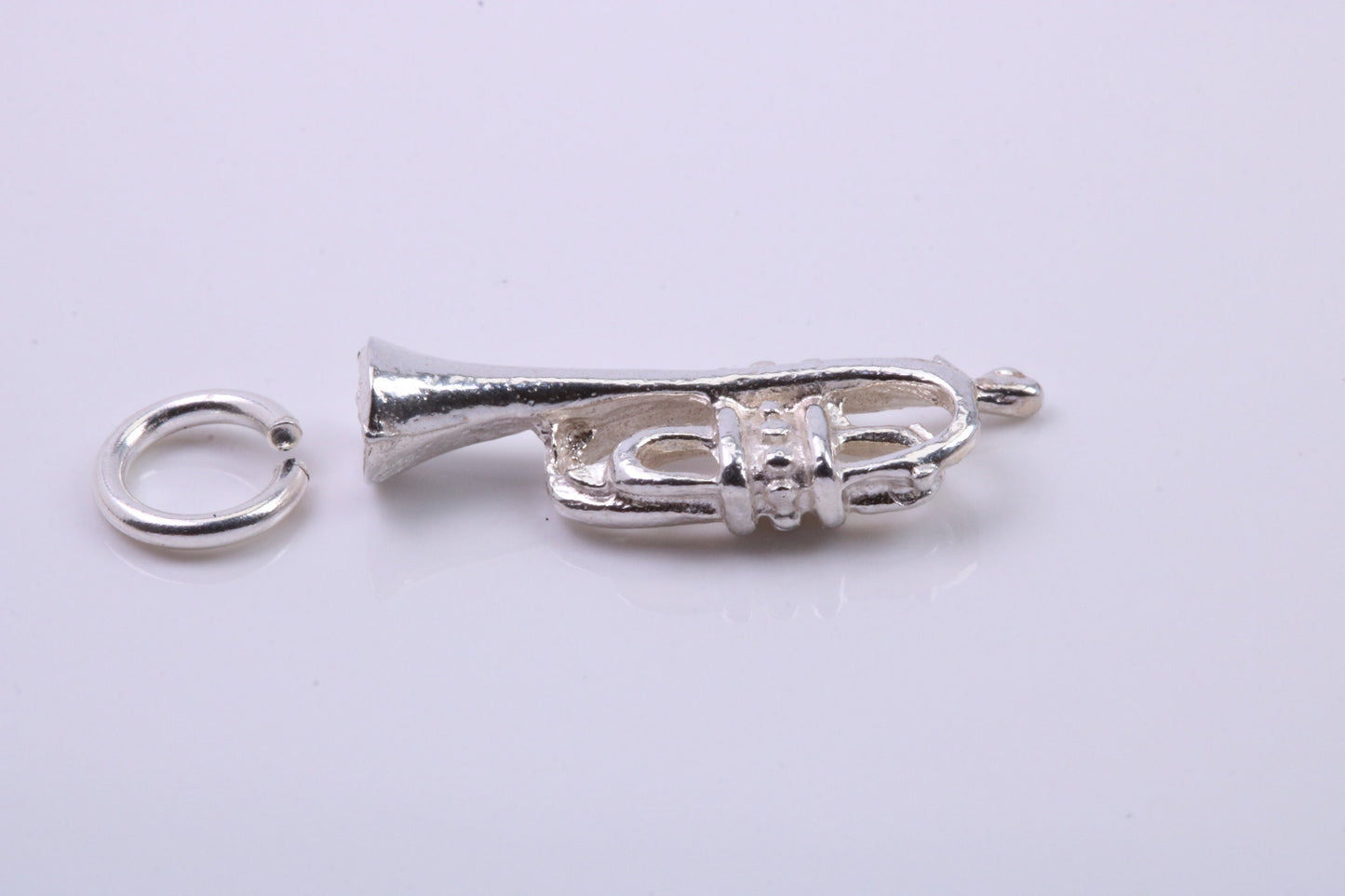 Tuba Charm, Traditional Charm, Made from Solid 925 Grade Sterling Silver, Complete with Attachment Link