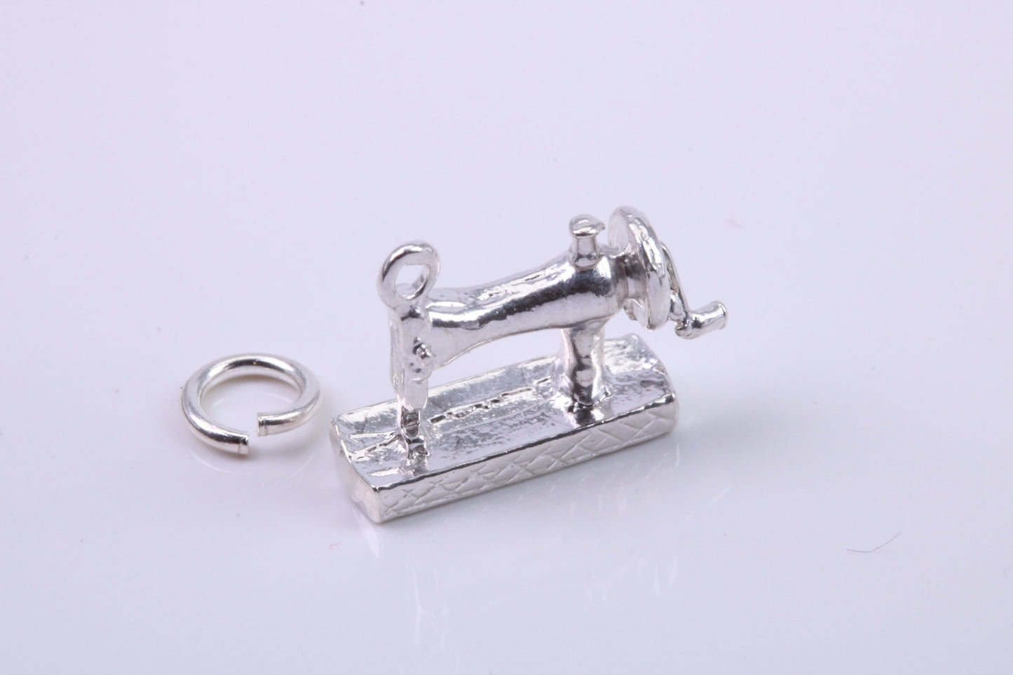 Sewing Machine Charm, Traditional Charm, Made from Solid 925 Grade Sterling Silver, Complete with Attachment Link