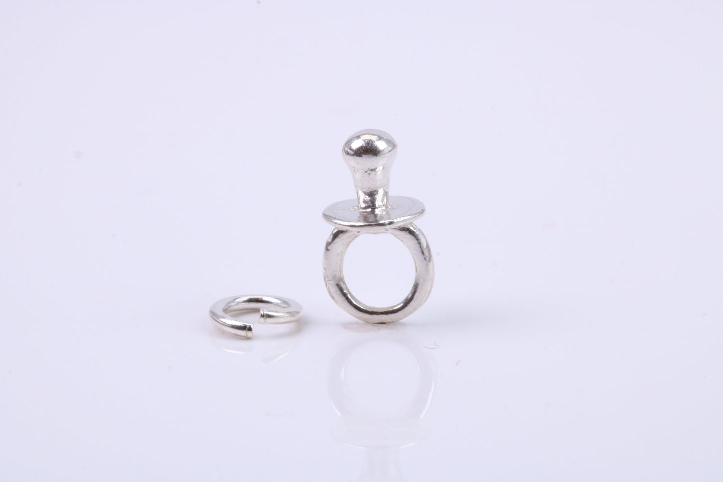 Dummy Charm, Traditional Charm, Made from Solid 925 Grade Sterling Silver, Complete with Attachment Link