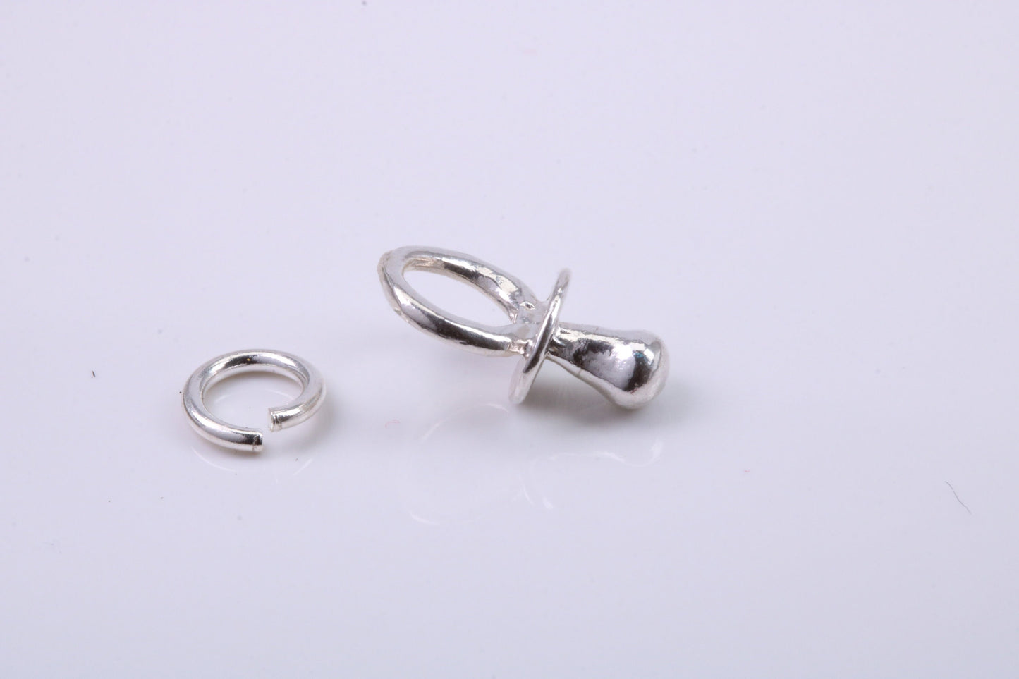 Dummy Charm, Traditional Charm, Made from Solid 925 Grade Sterling Silver, Complete with Attachment Link