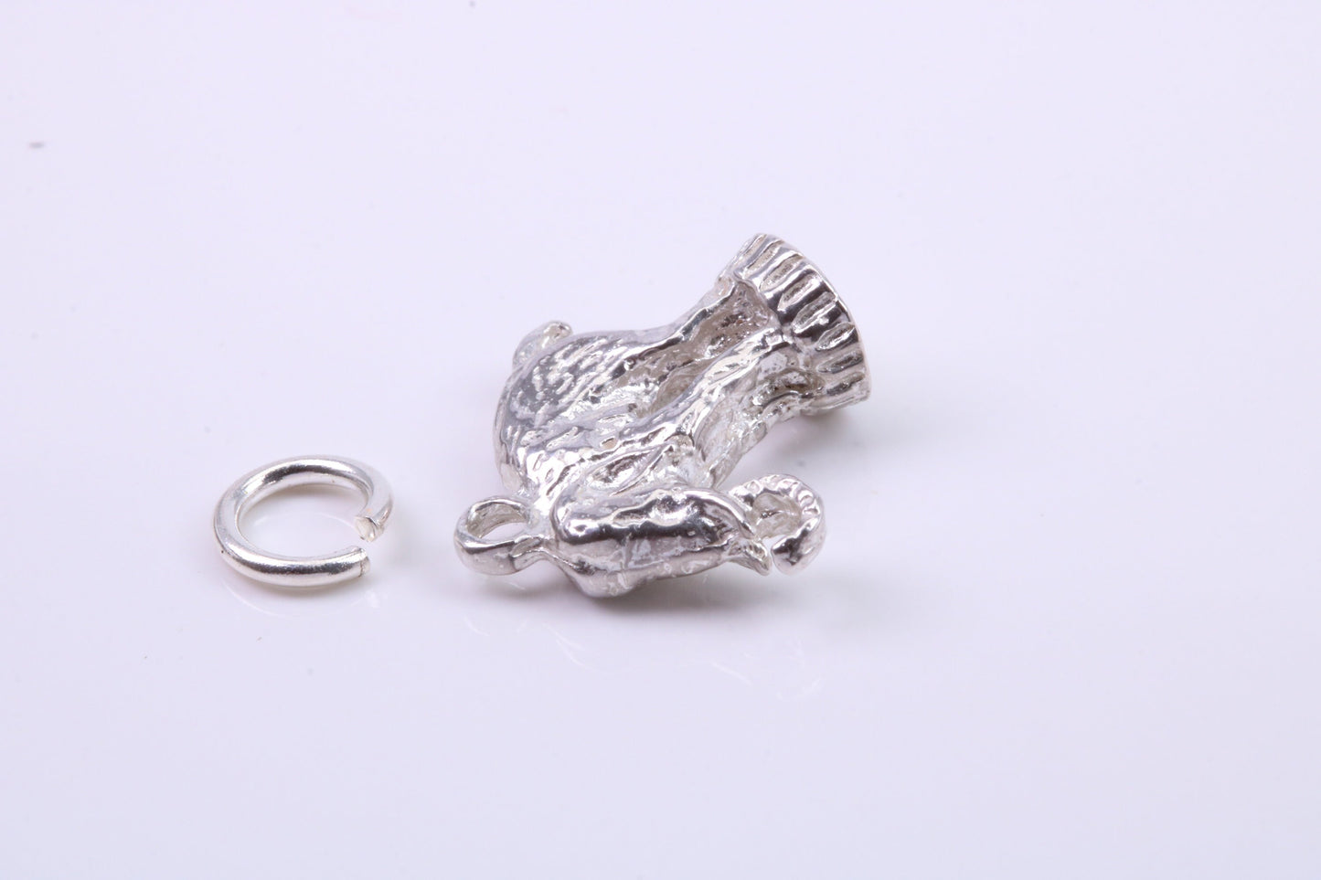 Circus Elephant Charm, Traditional Charm, Made from Solid 925 Grade Sterling Silver, Complete with Attachment Link