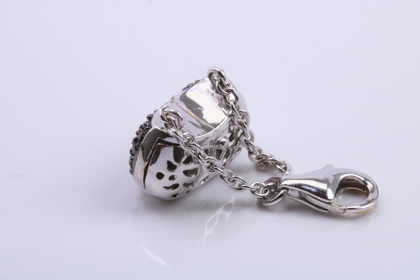 Opening Hand Bag Charm, Traditional Charm, Made from Solid 925 Grade Sterling Silver, Complete with Attachment Link