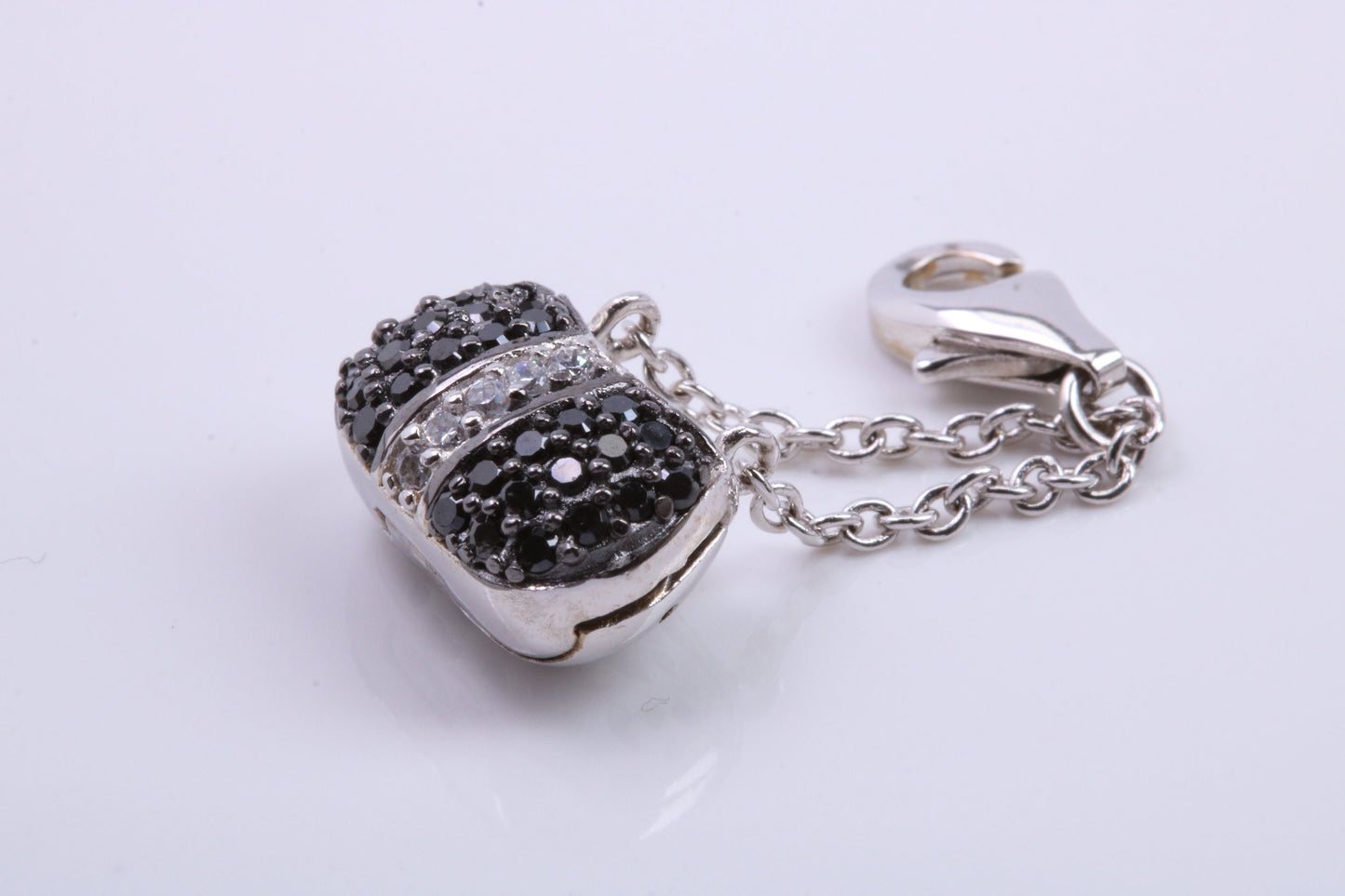 Opening Hand Bag Charm, Traditional Charm, Made from Solid 925 Grade Sterling Silver, Complete with Attachment Link