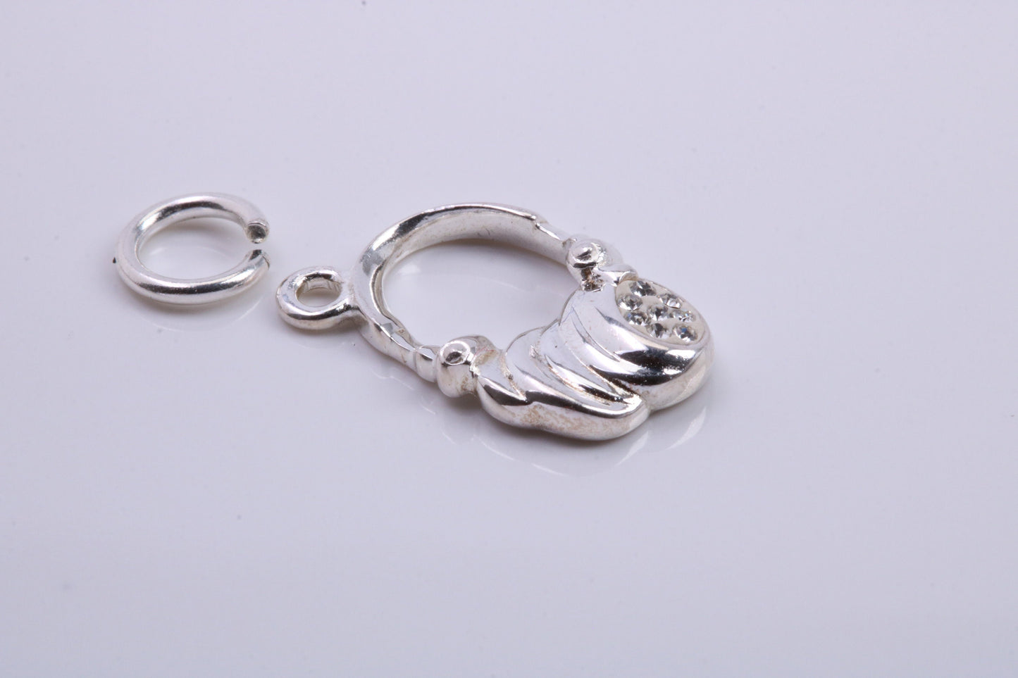Head Phone Charm, Traditional Charm, Made from Solid 925 Grade Sterling Silver, Complete with Attachment Link