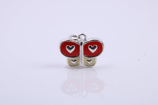 Butterfly Charm, Traditional Charm, Made from Solid 925 Grade Sterling Silver, Complete with Attachment Link