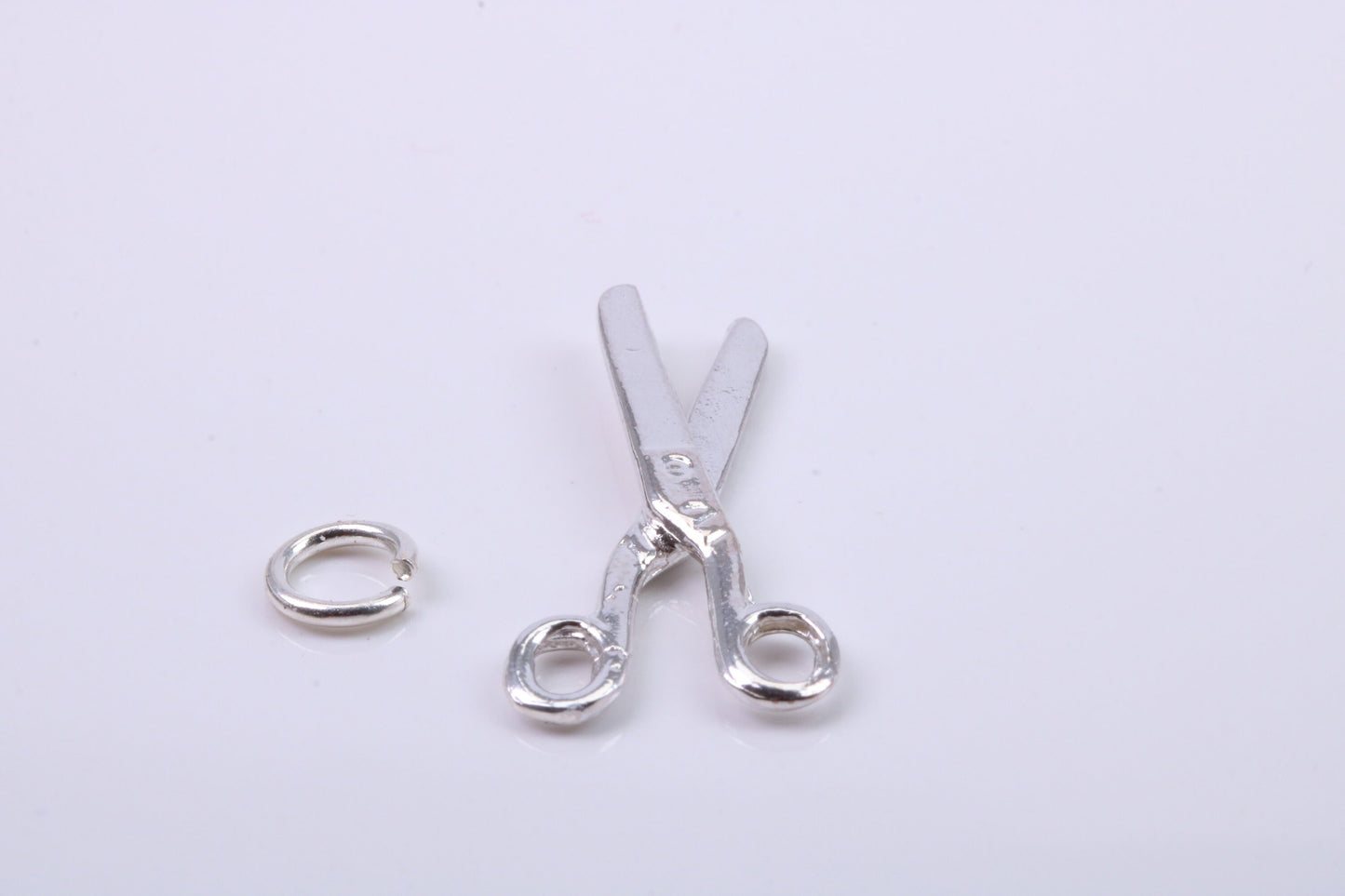 Scissor Charm, Traditional Charm, Made from Solid 925 Grade Sterling Silver, Complete with Attachment Link