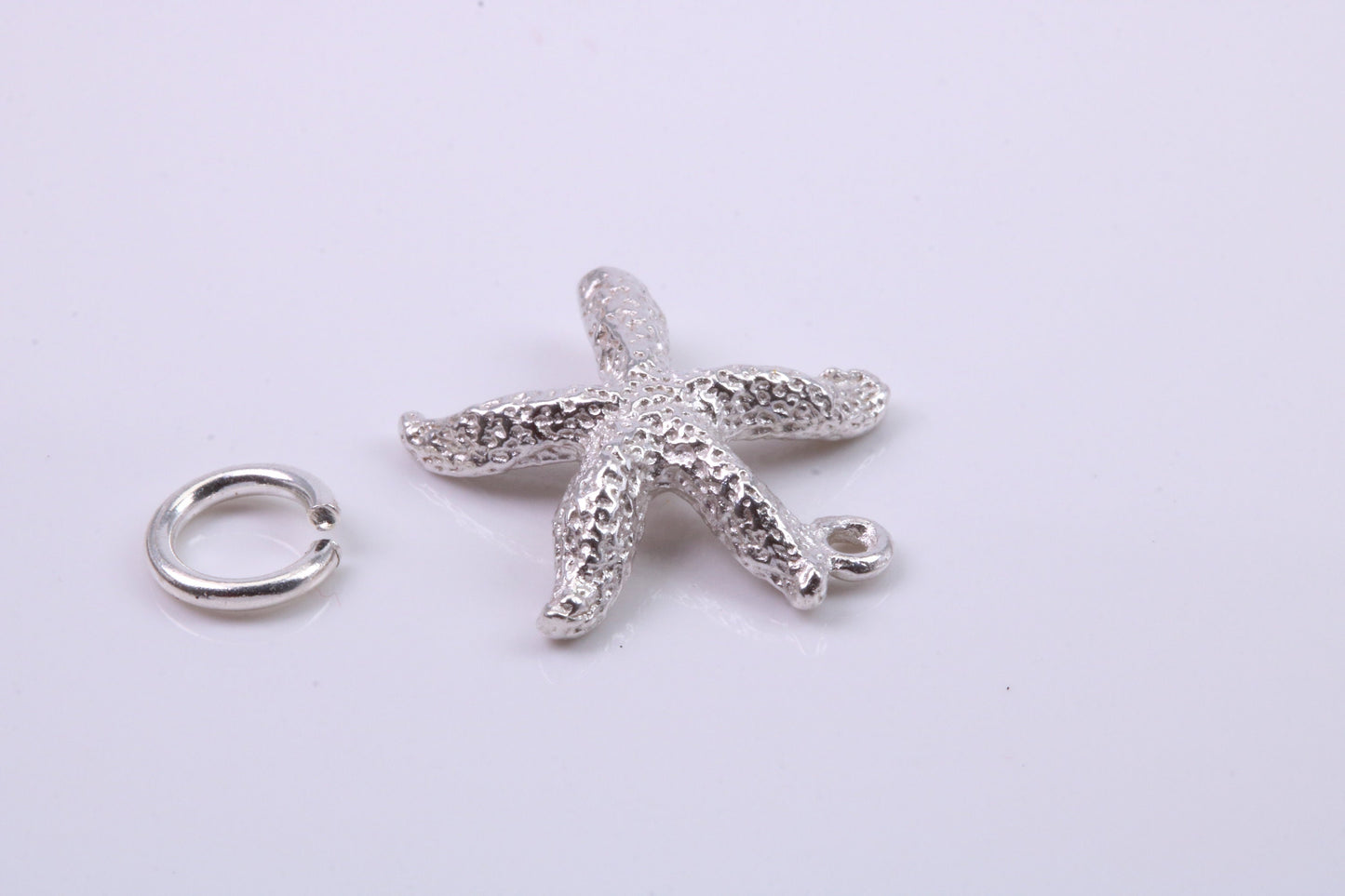 Star Fish Charm, Traditional Charm, Made from Solid 925 Grade Sterling Silver, Complete with Attachment Link