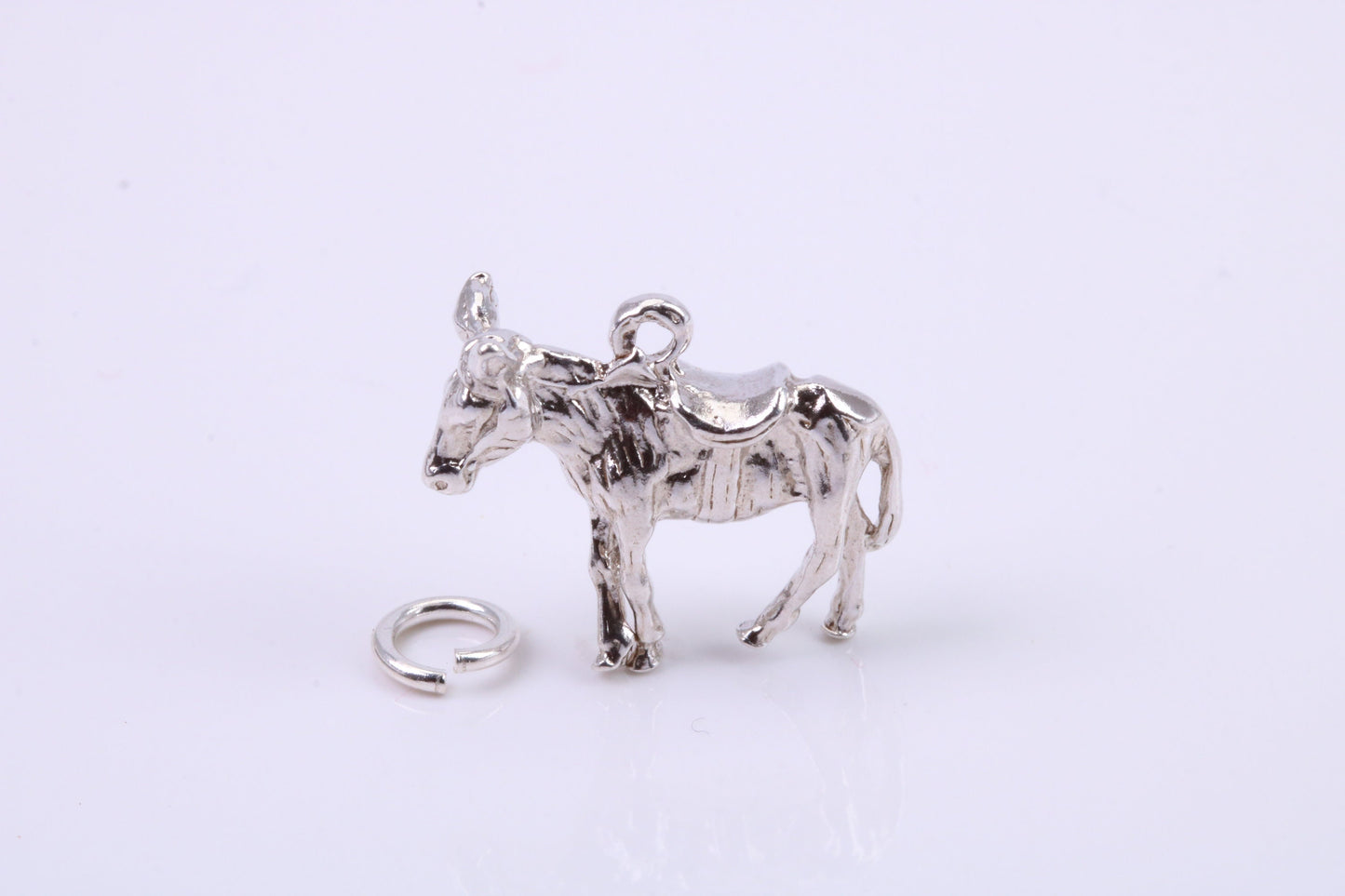 Farm Mule Charm, Traditional Charm, Made from Solid 925 Grade Sterling Silver, Complete with Attachment Link