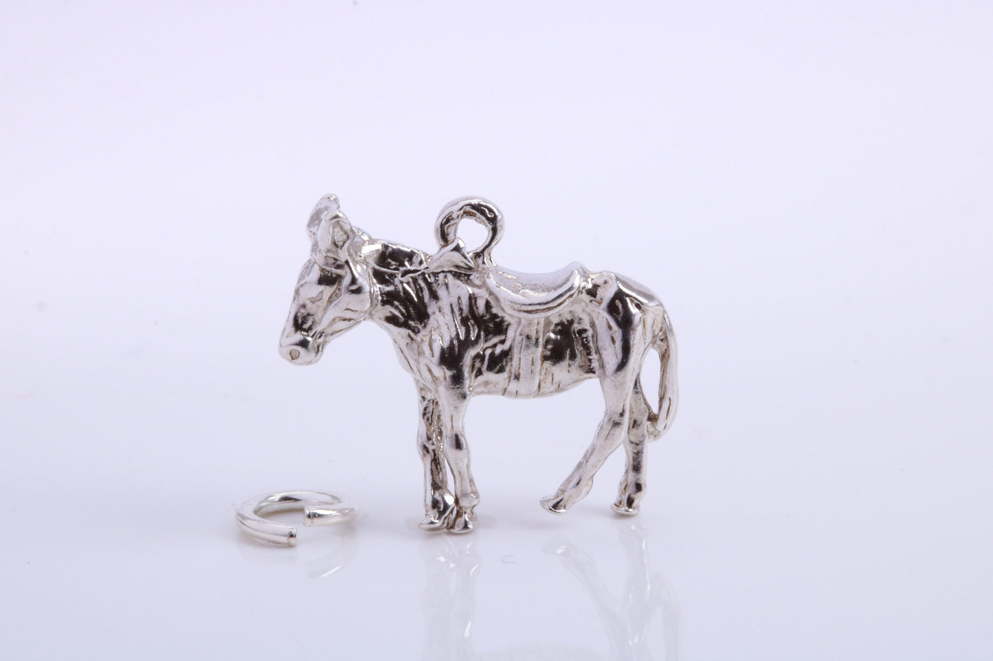 Farm Mule Charm, Traditional Charm, Made from Solid 925 Grade Sterling Silver, Complete with Attachment Link