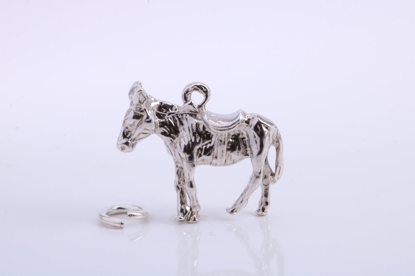 Farm Mule Charm, Traditional Charm, Made from Solid 925 Grade Sterling Silver, Complete with Attachment Link