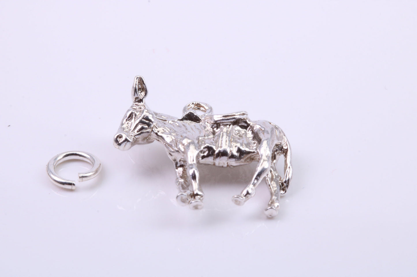 Farm Mule Charm, Traditional Charm, Made from Solid 925 Grade Sterling Silver, Complete with Attachment Link