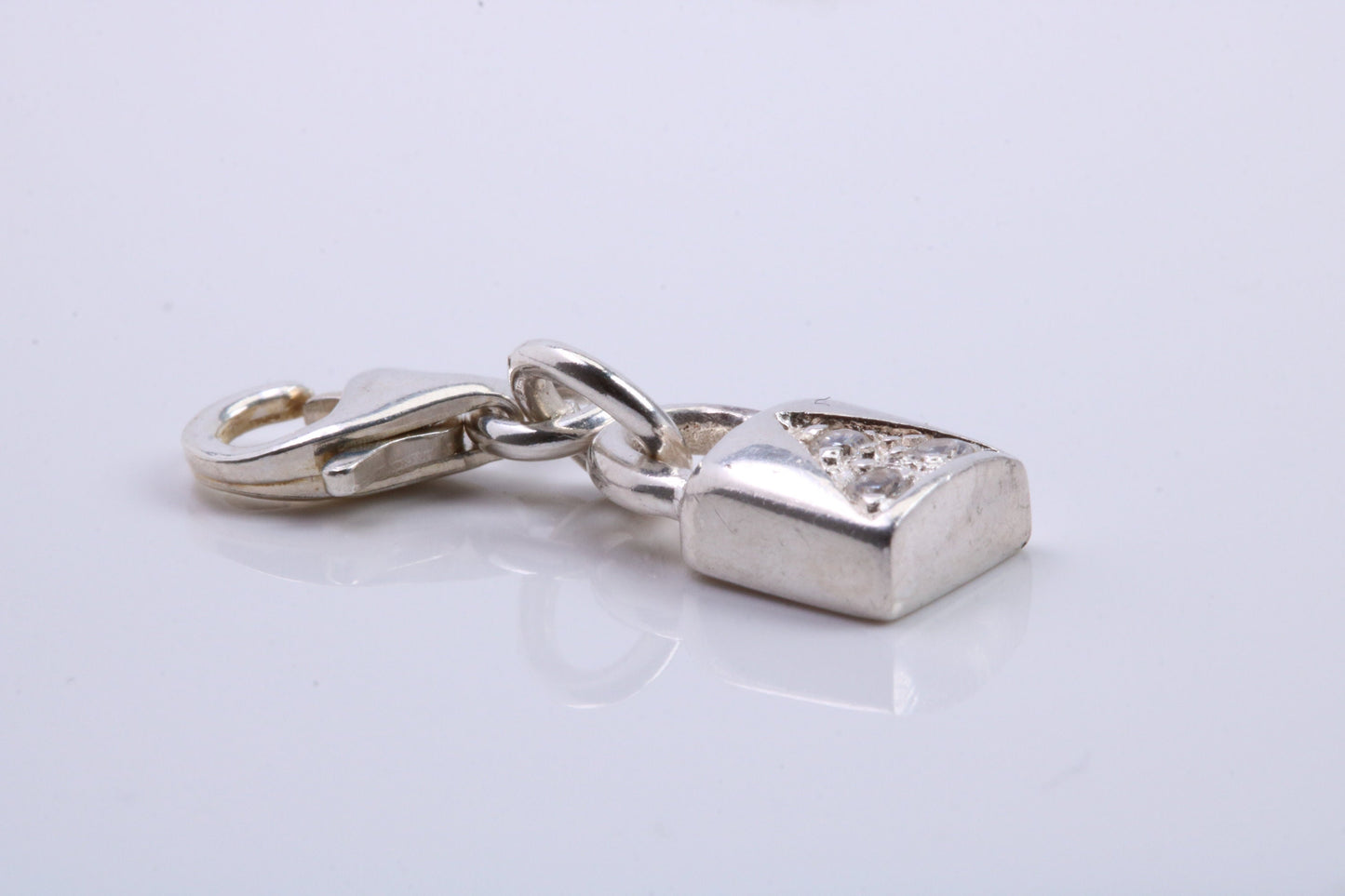 Padlock Charm, Traditional Charm, Made from Solid 925 Grade Sterling Silver, Complete with Attachment Link