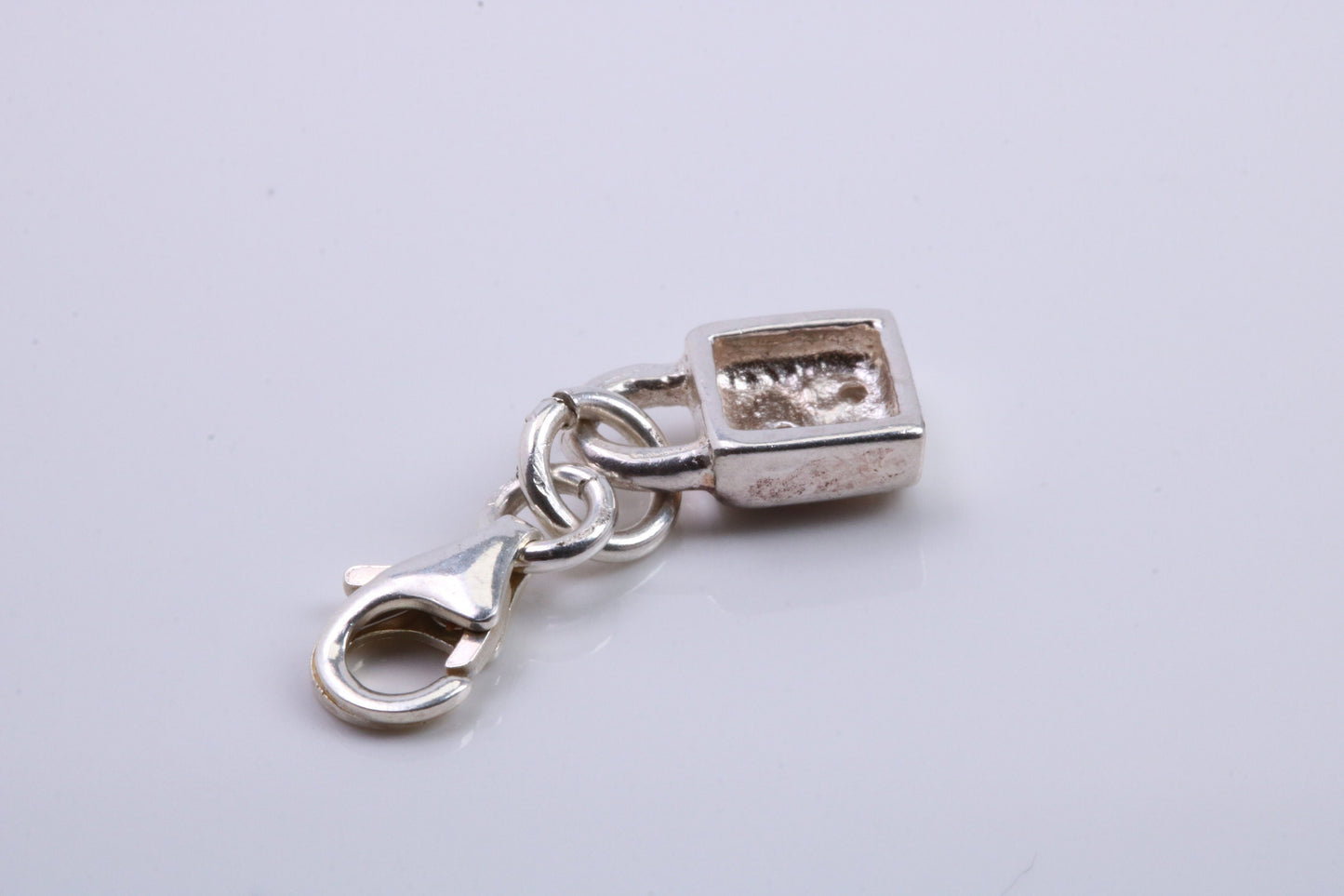 Padlock Charm, Traditional Charm, Made from Solid 925 Grade Sterling Silver, Complete with Attachment Link