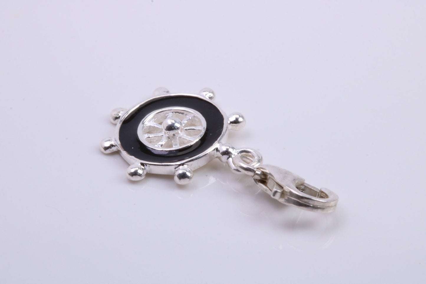 Helm Charm, Traditional Charm, Made from Solid 925 Grade Sterling Silver, Complete with Attachment Link