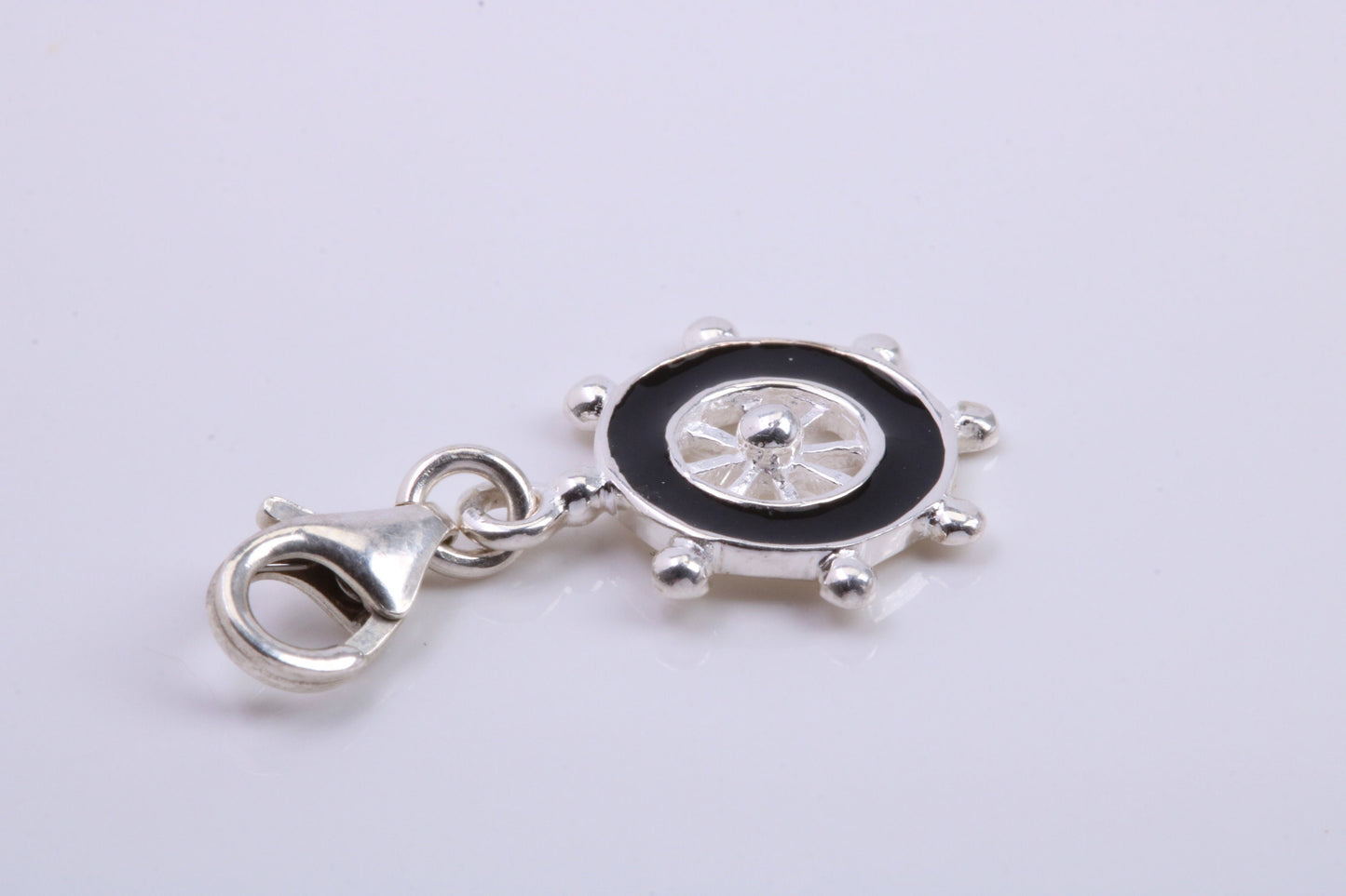 Helm Charm, Traditional Charm, Made from Solid 925 Grade Sterling Silver, Complete with Attachment Link