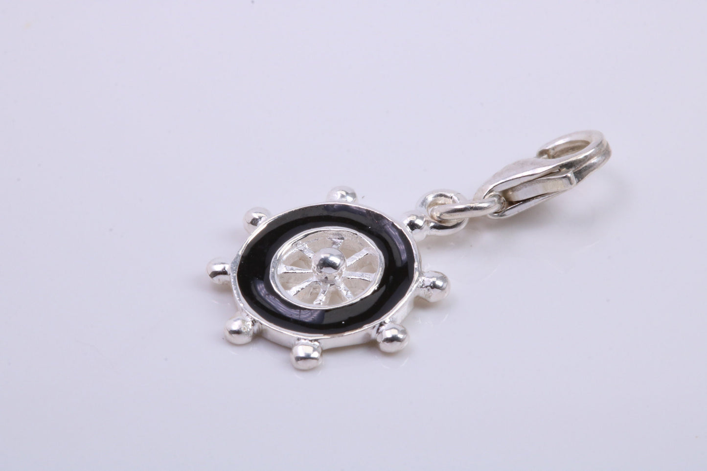Helm Charm, Traditional Charm, Made from Solid 925 Grade Sterling Silver, Complete with Attachment Link