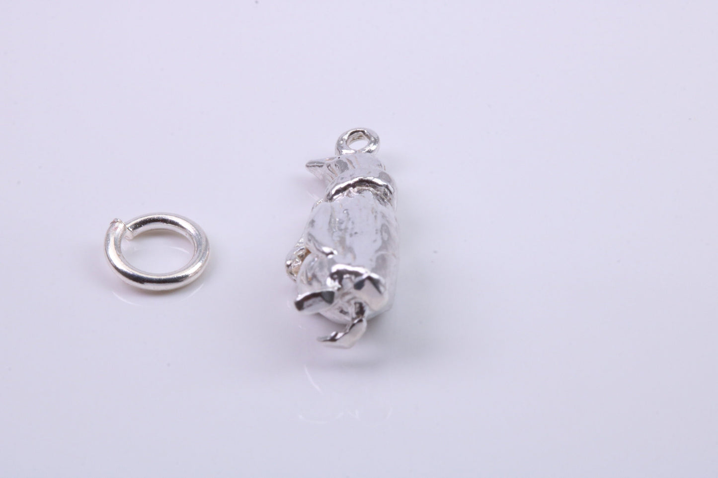 Penguin Charm, Traditional Charm, Made from Solid 925 Grade Sterling Silver, Complete with Attachment Link