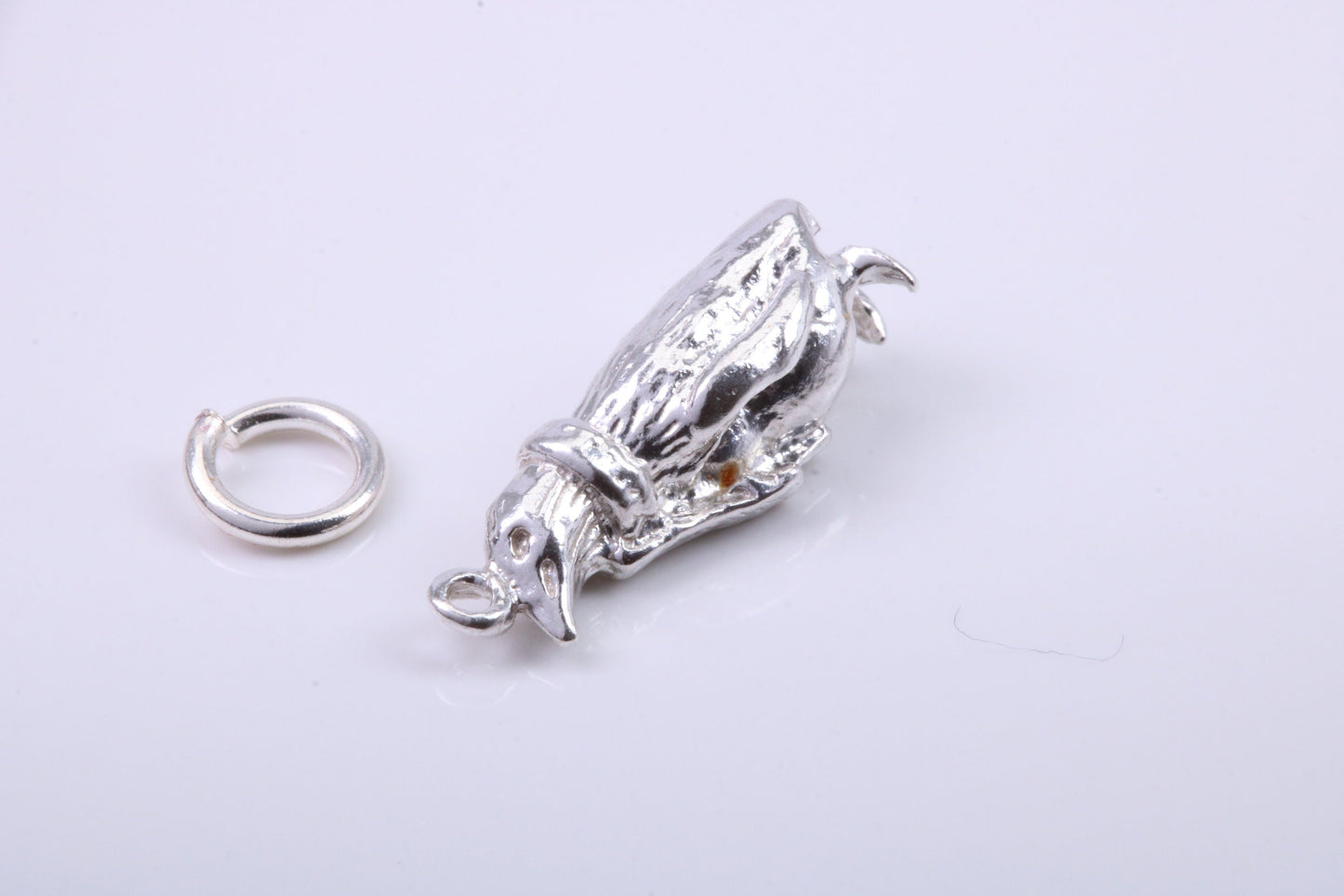Penguin Charm, Traditional Charm, Made from Solid 925 Grade Sterling Silver, Complete with Attachment Link