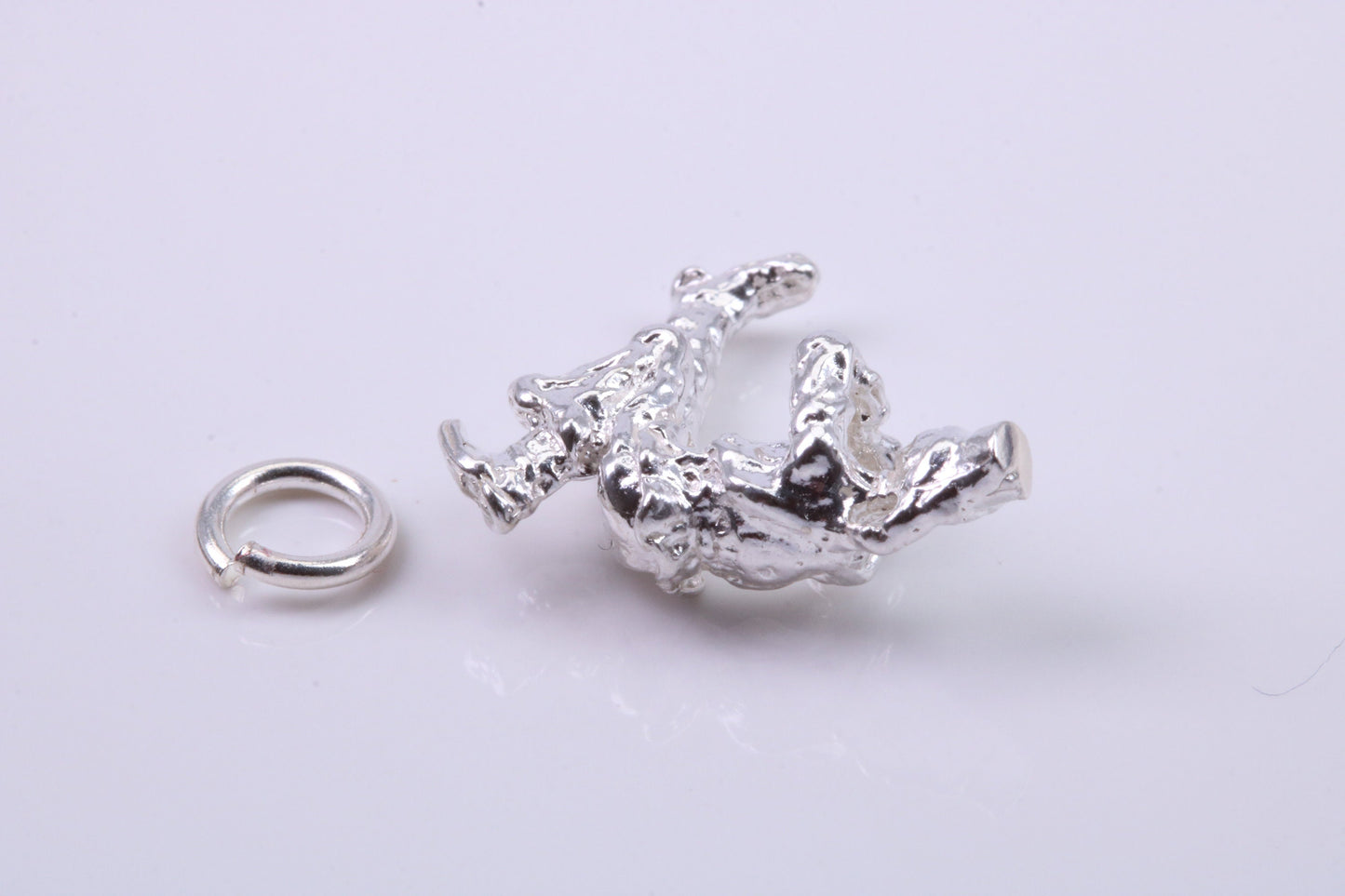 Russian Cossack Charm, Traditional Charm, Made from Solid 925 Grade Sterling Silver, Complete with Attachment Link