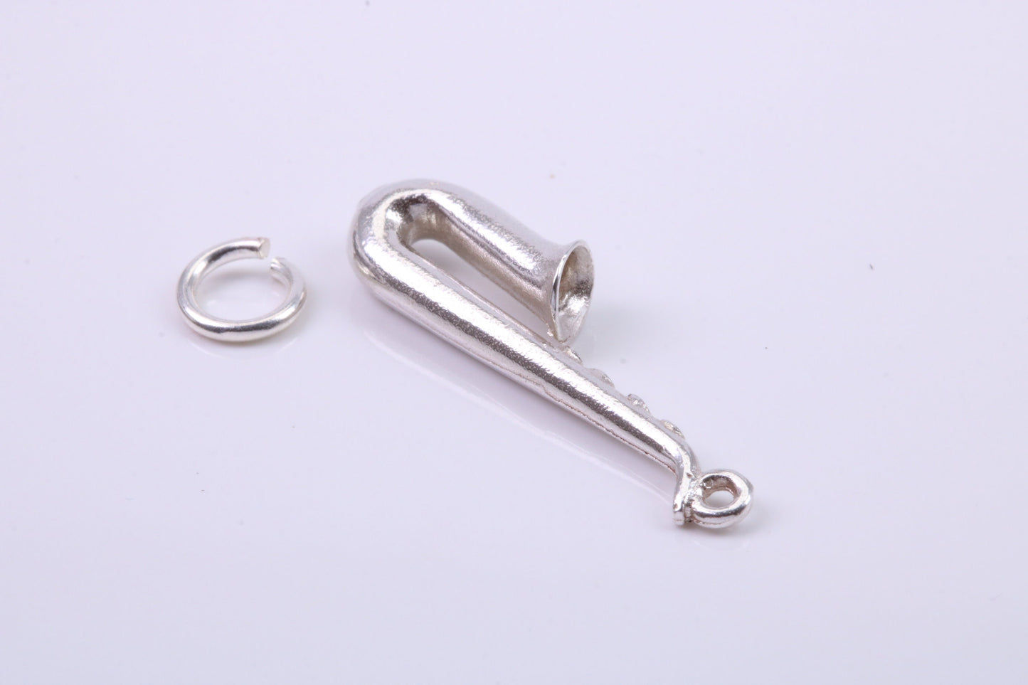 Saxophone Charm, Traditional Charm, Made from Solid 925 Grade Sterling Silver, Complete with Attachment Link
