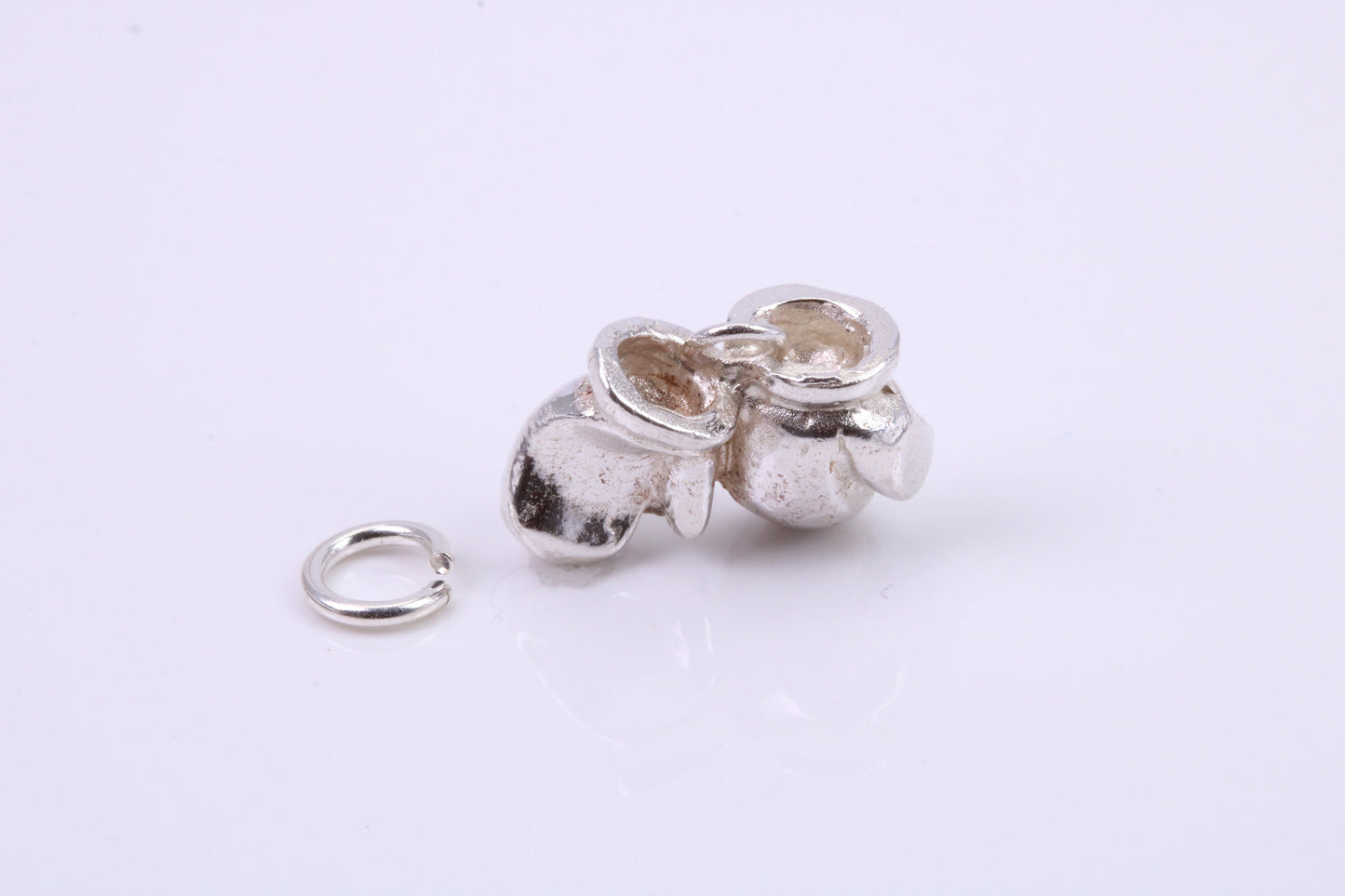 Pair of Boxing Gloves Charm, Traditional Charm, Made from Solid 925 Grade Sterling Silver, Complete with Attachment Link