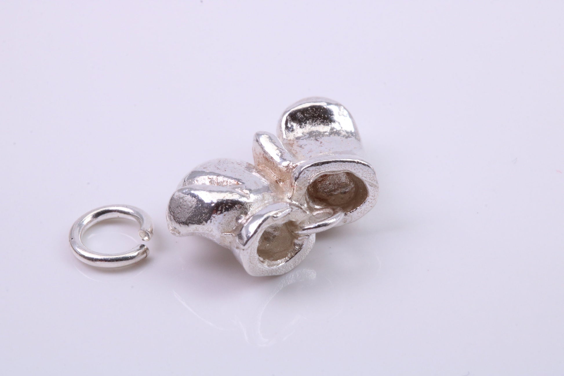 Pair of Boxing Gloves Charm, Traditional Charm, Made from Solid 925 Grade Sterling Silver, Complete with Attachment Link