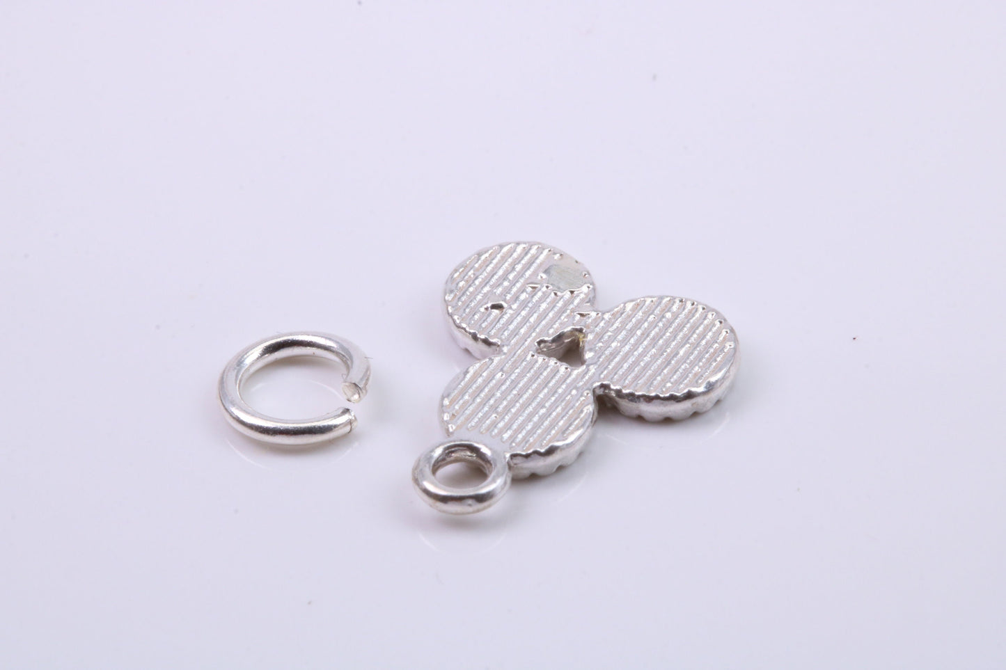 Casino Chips Charm, Traditional Charm, Made from Solid 925 Grade Sterling Silver, Complete with Attachment Link