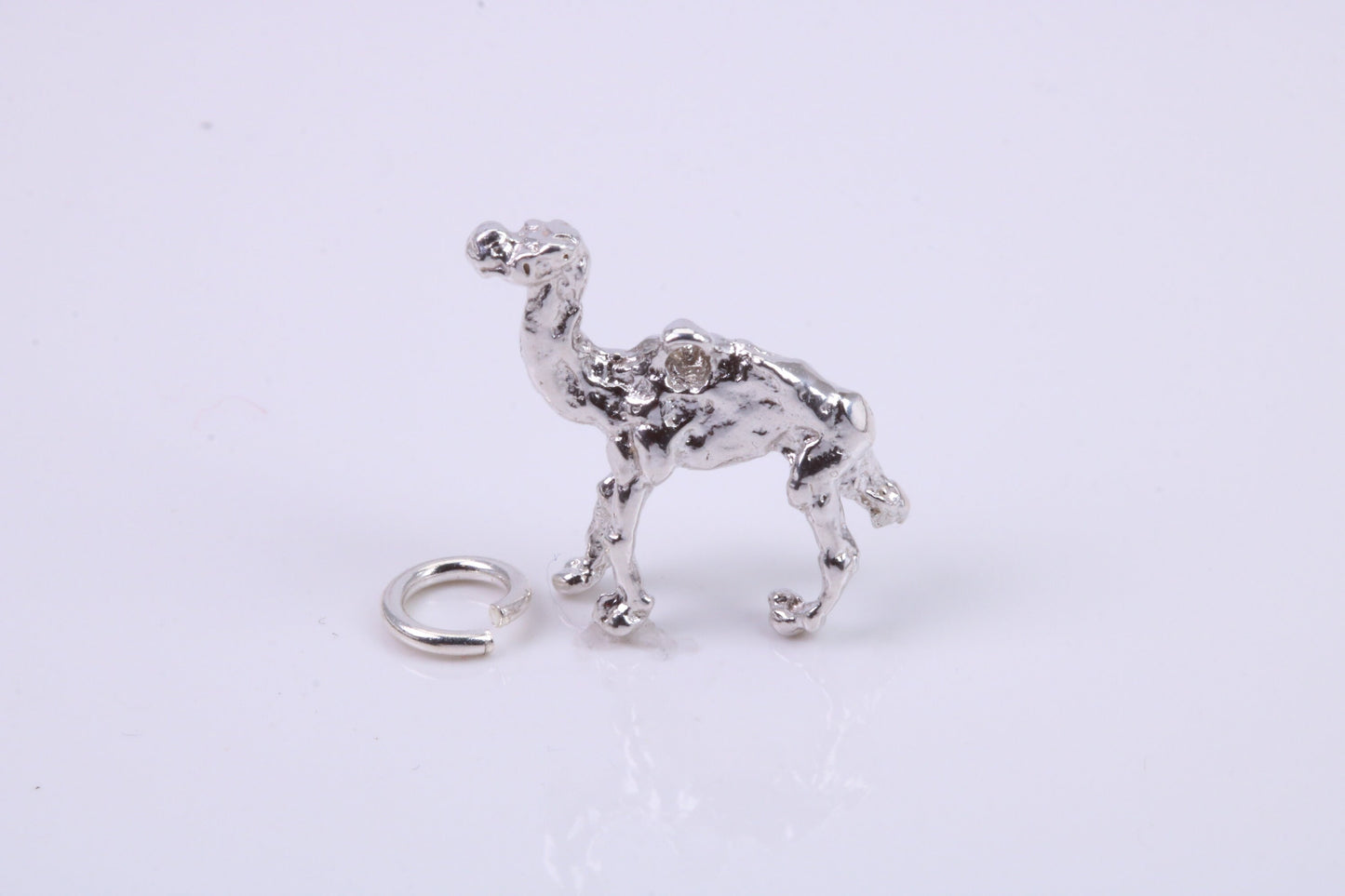 Arabian Camel Charm, Traditional Charm, Made from Solid 925 Grade Sterling Silver, Complete with Attachment Link