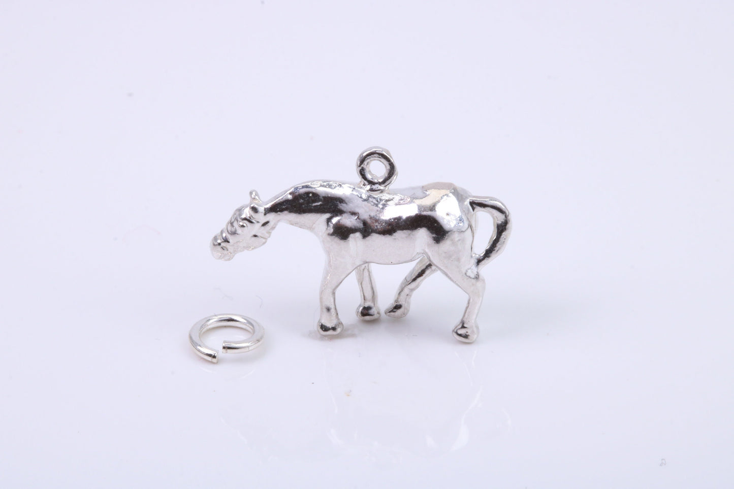 Horse Charm, Traditional Charm, Made from Solid 925 Grade Sterling Silver, Complete with Attachment Link
