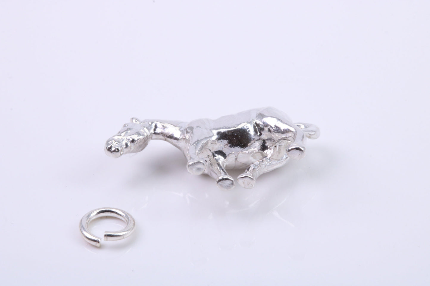 Horse Charm, Traditional Charm, Made from Solid 925 Grade Sterling Silver, Complete with Attachment Link