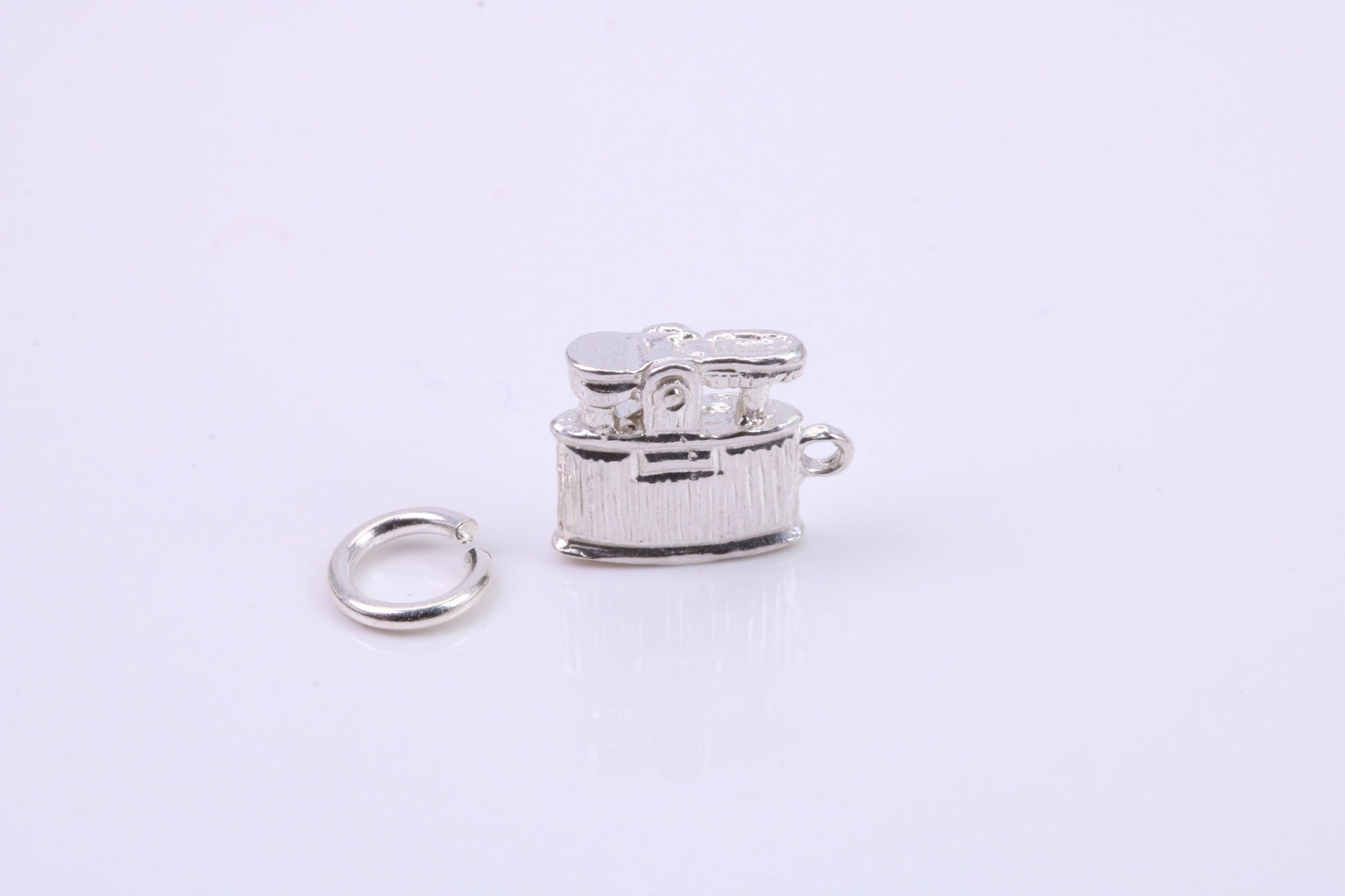 Cigar Lighter Charm, Traditional Charm, Made from Solid 925 Grade Sterling Silver, Complete with Attachment Link