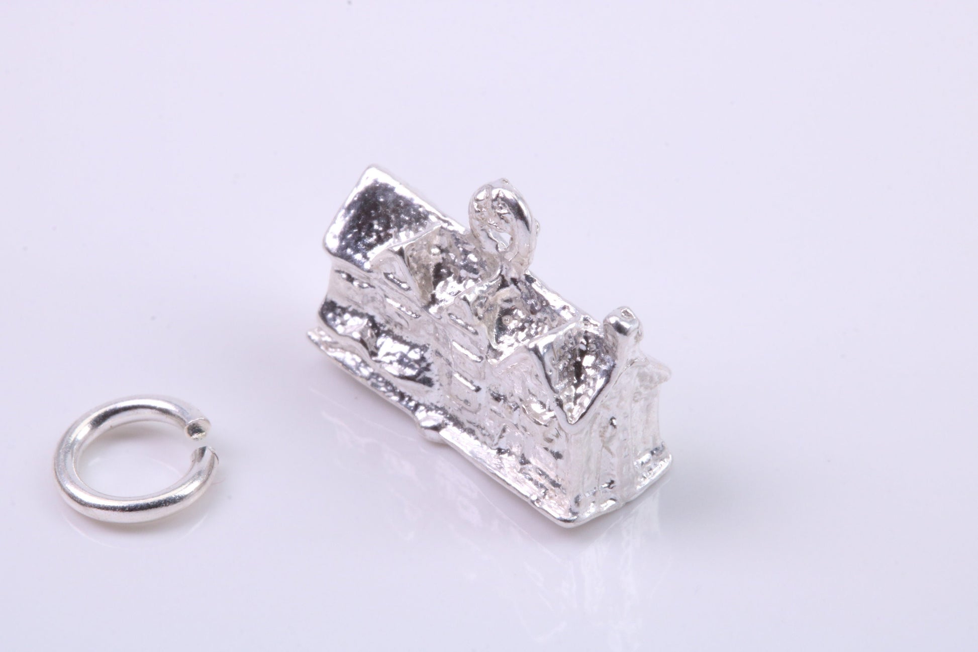 Country Cottage Charm, Traditional Charm, Made from Solid 925 Grade Sterling Silver, Complete with Attachment Link