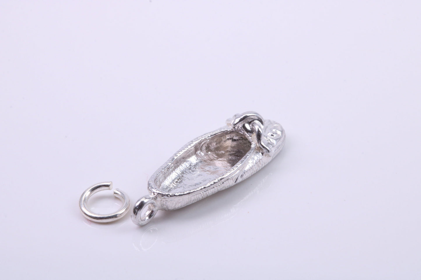 Slipper Charm, Traditional Charm, Made from Solid 925 Grade Sterling Silver, Complete with Attachment Link