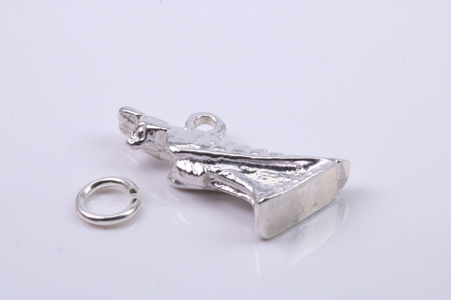 Egyptian Horus Charm, Traditional Charm, Made from Solid 925 Grade Sterling Silver, Complete with Attachment Link