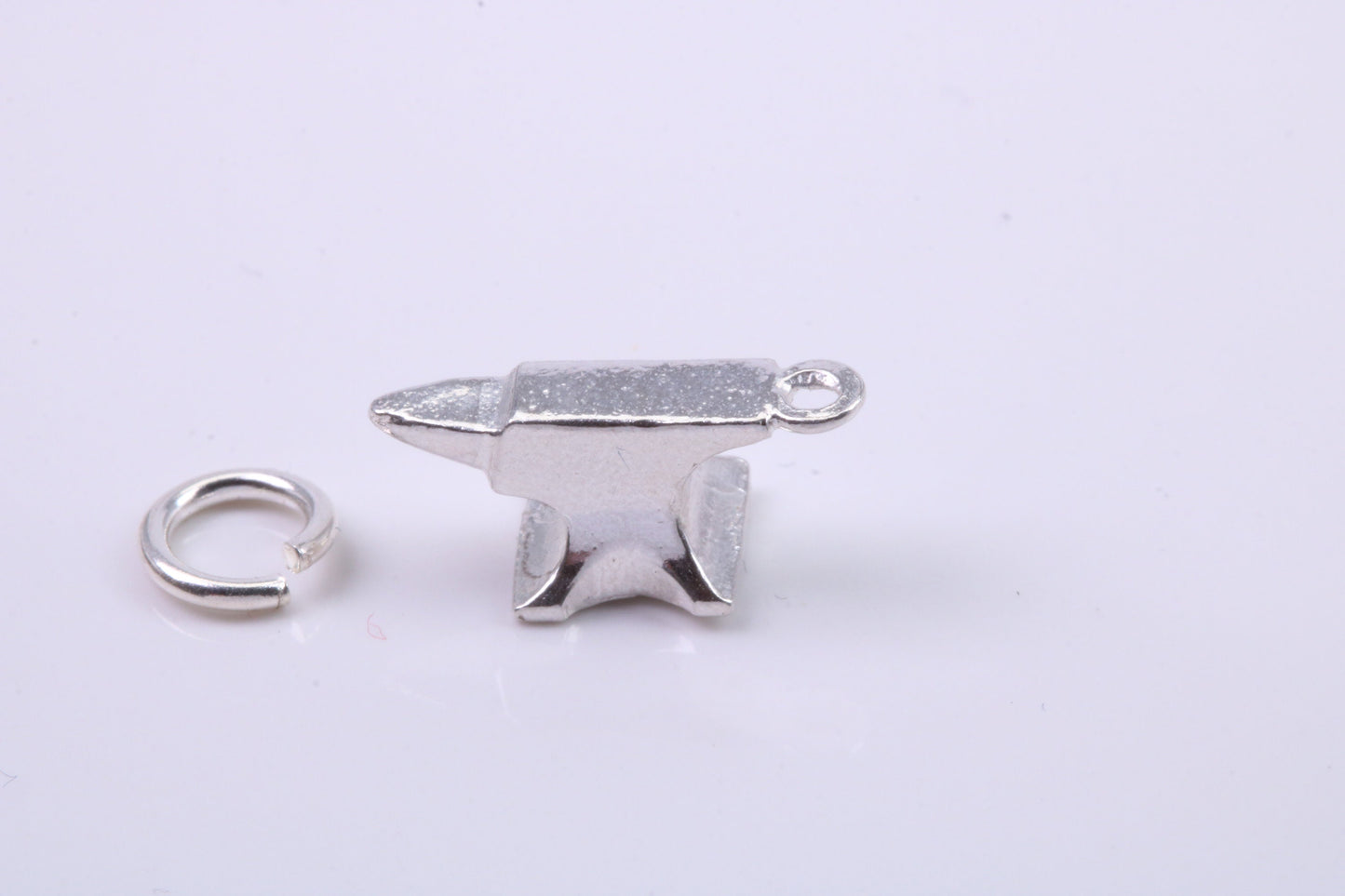 Blacksmiths Anvil Charm, Traditional Charm, Made from Solid 925 Grade Sterling Silver, Complete with Attachment Link