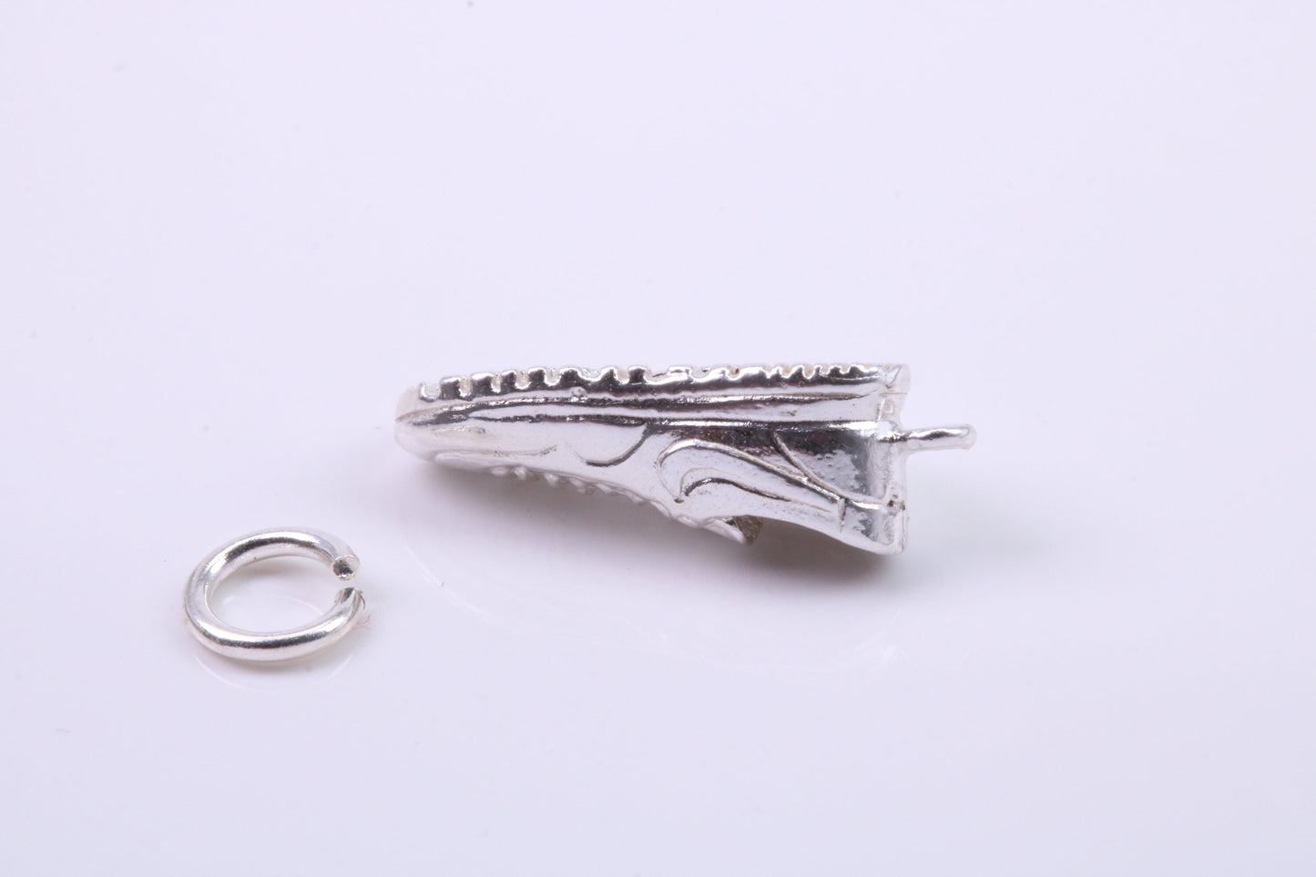 Trainer Shoe Charm, Traditional Charm, Made from Solid 925 Grade Sterling Silver, Complete with Attachment Link