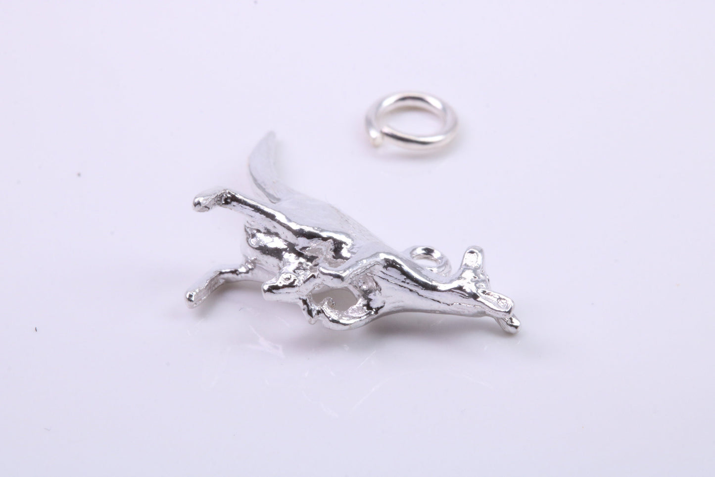 Kangaroo Charm, Traditional Charm, Made from Solid 925 Grade Sterling Silver, Complete with Attachment Link