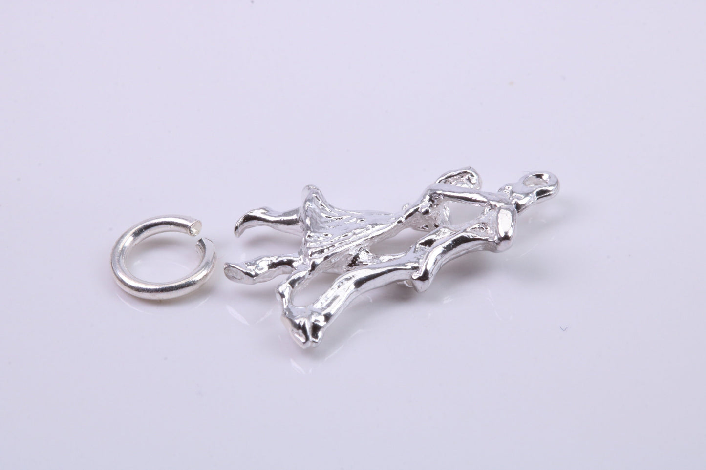 Waltzing Couple Charm, Traditional Charm, Made from Solid 925 Grade Sterling Silver, Complete with Attachment Link