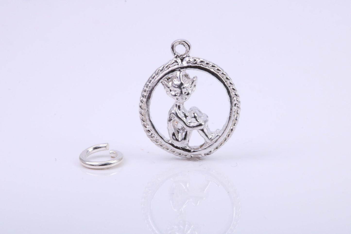 Gollum Charm, Traditional Charm, Made from Solid 925 Grade Sterling Silver, Complete with Attachment Link